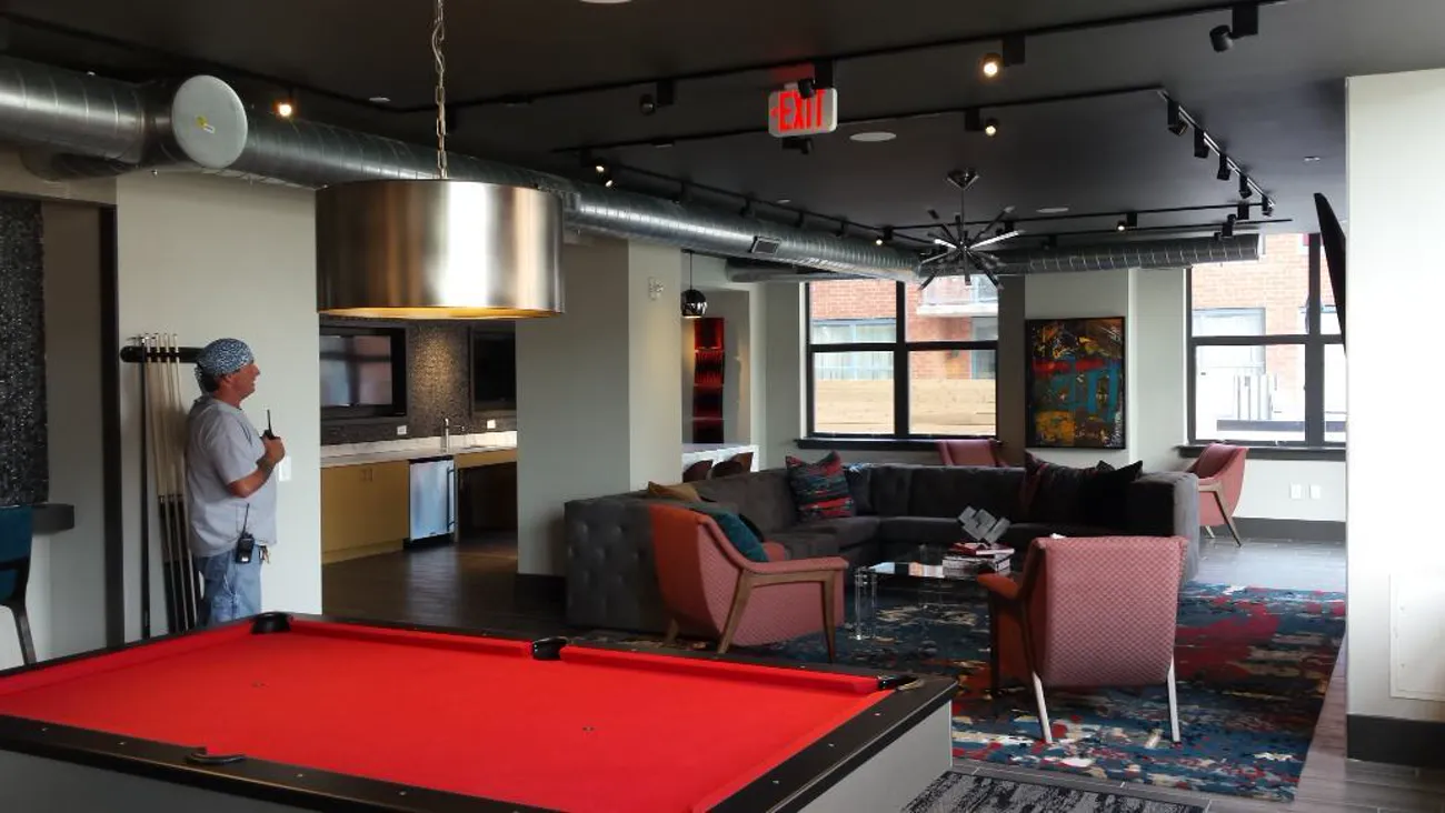 Finished amenity space