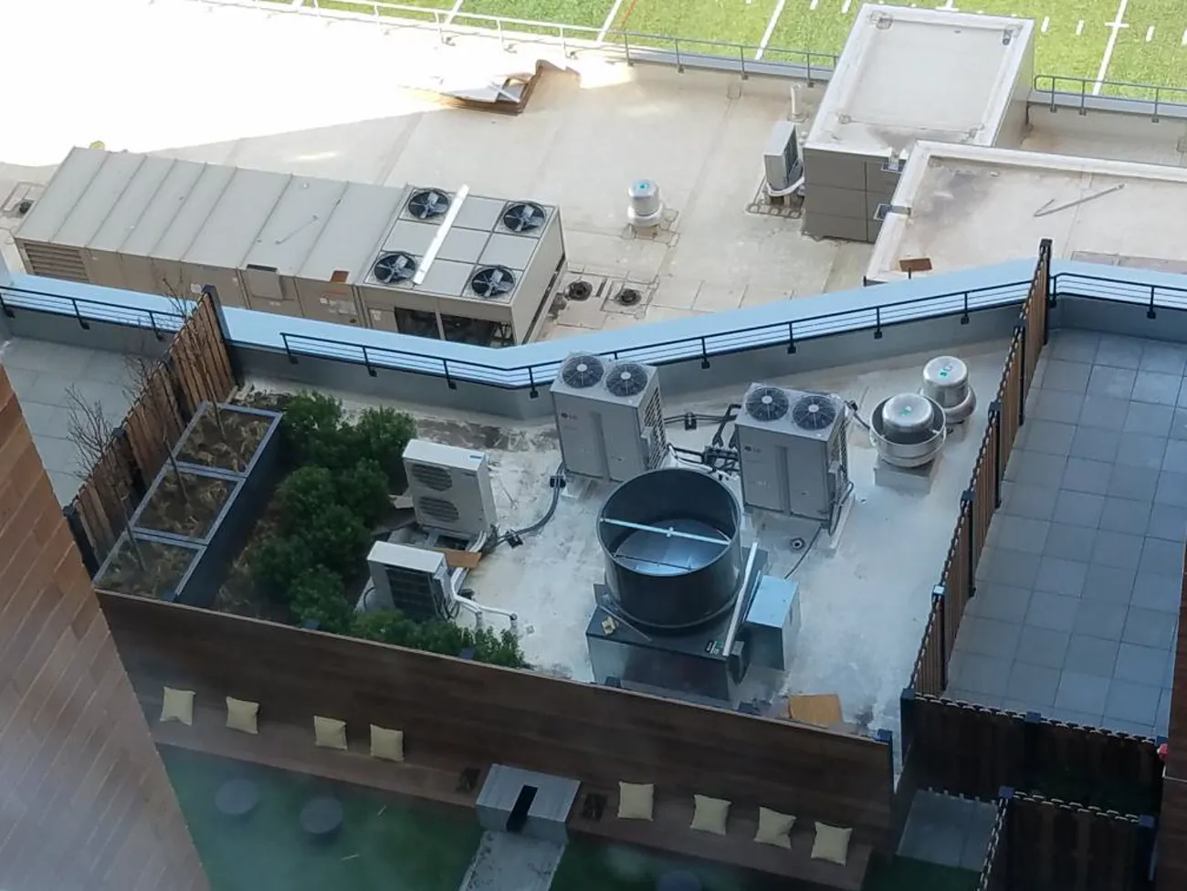 Rooftop equipment on an Aeromark project