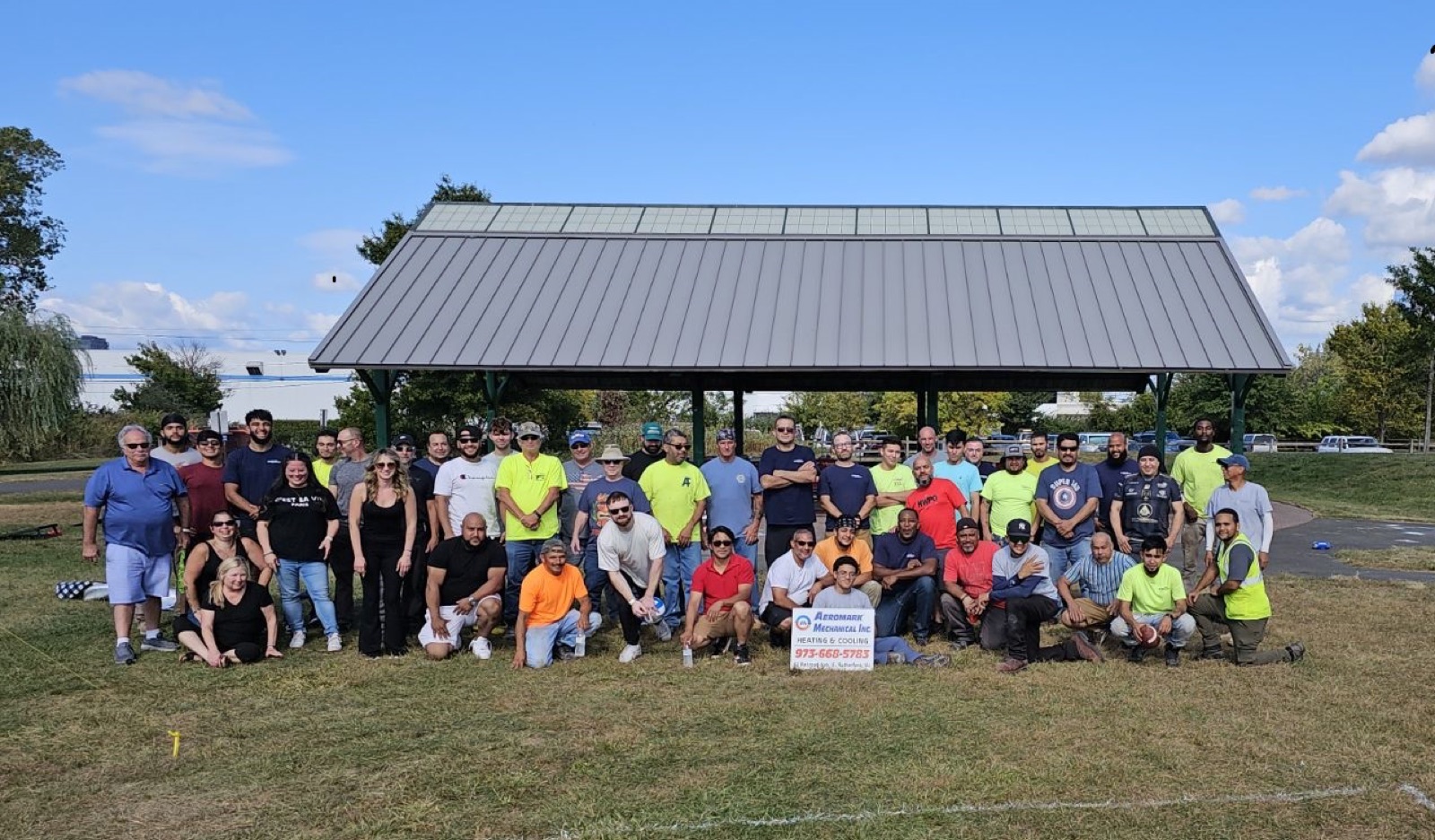 The Aeromark Mechanical team at the company BBQ