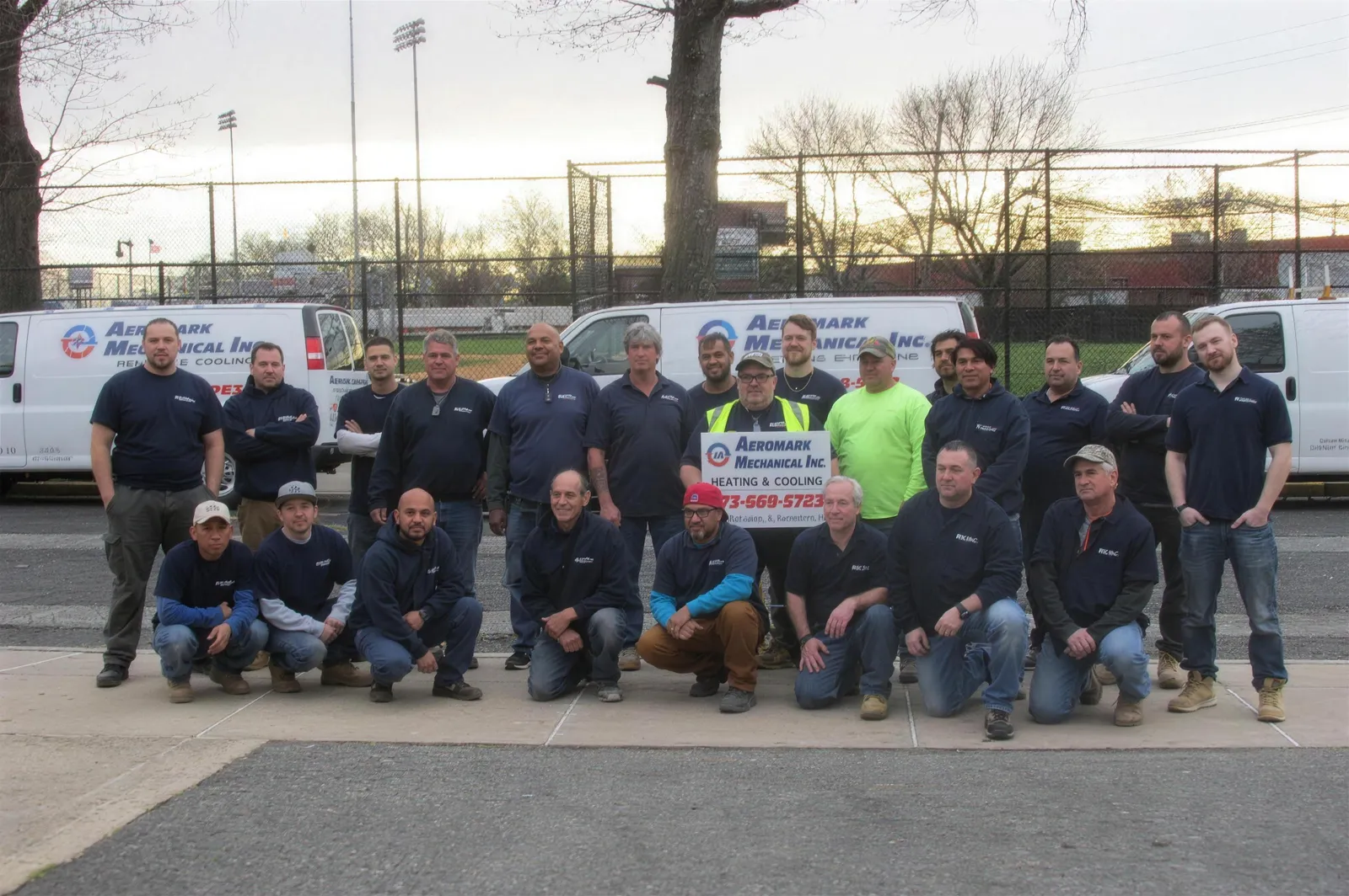 Aeromark technicians on site